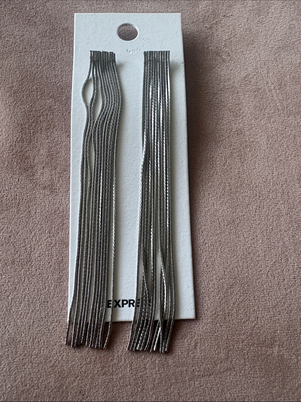 Express Silver Long Fringe Hair Clips
